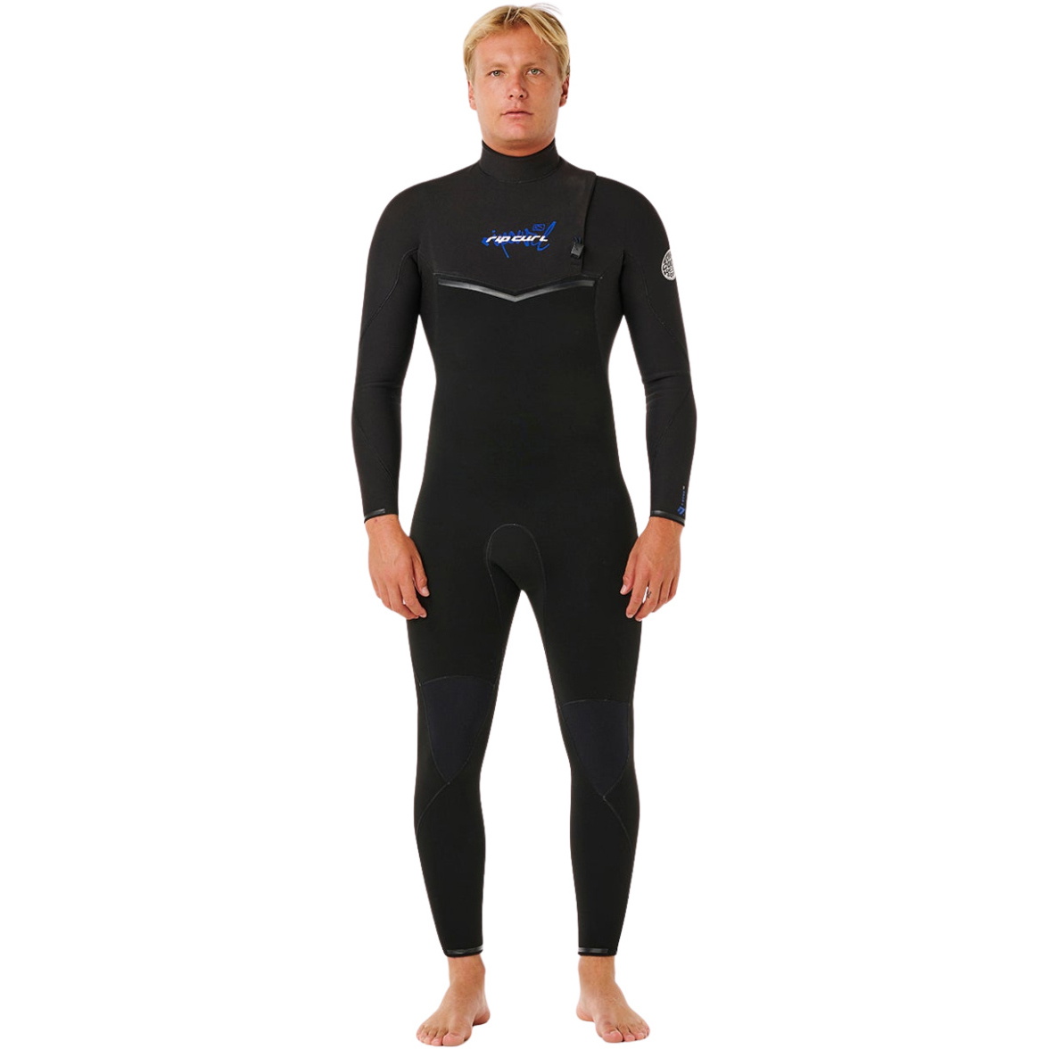 2026 Rip Curl Herre E-Bomb 4/3mm Zip Free Wetsuit 17MMFS - Black / Blue